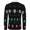 WhizMax Men's V-Neck Christmas Jacquard Pullover Sweater - 3 of 4