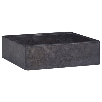 vidaXL Sink Black 15.7 in.x15.7 in.x4.7 in. Marble
