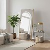 MAYEERTY Aluminum Full-Length Mirror 71x32in, Gold, Right Angle, Tempered Glass, With Stand - 2 of 4