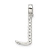 Black Bow Jewelry Sterling Silver and CZ, Lauren Collection, Initial L Pendant - 3 of 4