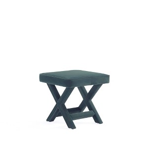 Manhattan Comfort Abigail Velvet Upholstered Ottoman - 1 of 4