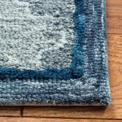 Hand-Tufted Capri Blue Wool & Silk 5'x8' Rectangular Rug