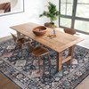 Fulvari Washable Taupe Vintage Traditional Mat Distressed Indoor Foldable Thin Rug Retro Accent Floral Non Slip Carpet - 3 of 4