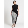 ELOQUII Women's Plus Size Funnel Neck Knit Dress With Sequin - 3 of 4