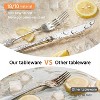 Aoibox 20-Piece Vintage Carved Silverware Set, 18/10 Stainless Steel Flatware Cutlery with Retro Royal Thick Handle, Dishwasher Safe for Home, Party - 4 of 4