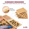 Jumbl Puzzle Board with Drawers, Foldable Legs & Cover - Wooden Jigsaw Puzzle Table - 2 of 4