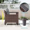 Sonkuki 8 Pieces Patio Sofa with Rectangle Fire Pit Table and Ottomans, Patio Conversation Couch with Cushion - 4 of 4