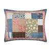 Greenland Home Fashions – Shiloh Calico Sham, Reversible Hidden Zipper Closure, Machine Quilted Rustic Accent - 4 of 4