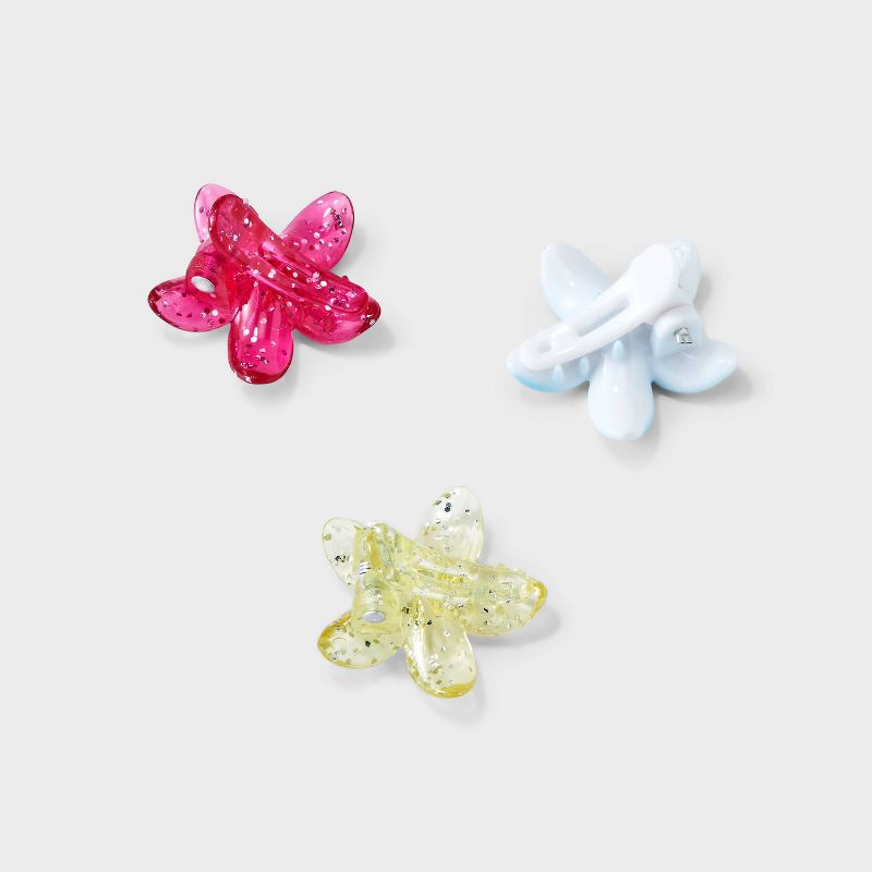 Girls&#39; 12pk Hibiscus Flower Mini Claw Clips - art class&#8482;, 4 of 6