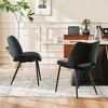 YOUNIKE Modern Dining Room Chairs Set of 2 Armless Kitchen Diner Chair Leather Upholstery Chairs for Dining Table 19.29"Wx19.69"Dx18.5"H - 3 of 4