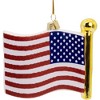 Kurt Adler Noble Gems Glass Ornament for Christmas Tree, American Flag - 3 of 4