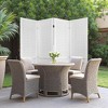 MAYEERTY Room Divider, 5.6Ft Wooden Freestanding Privacy Screen - 2 of 4