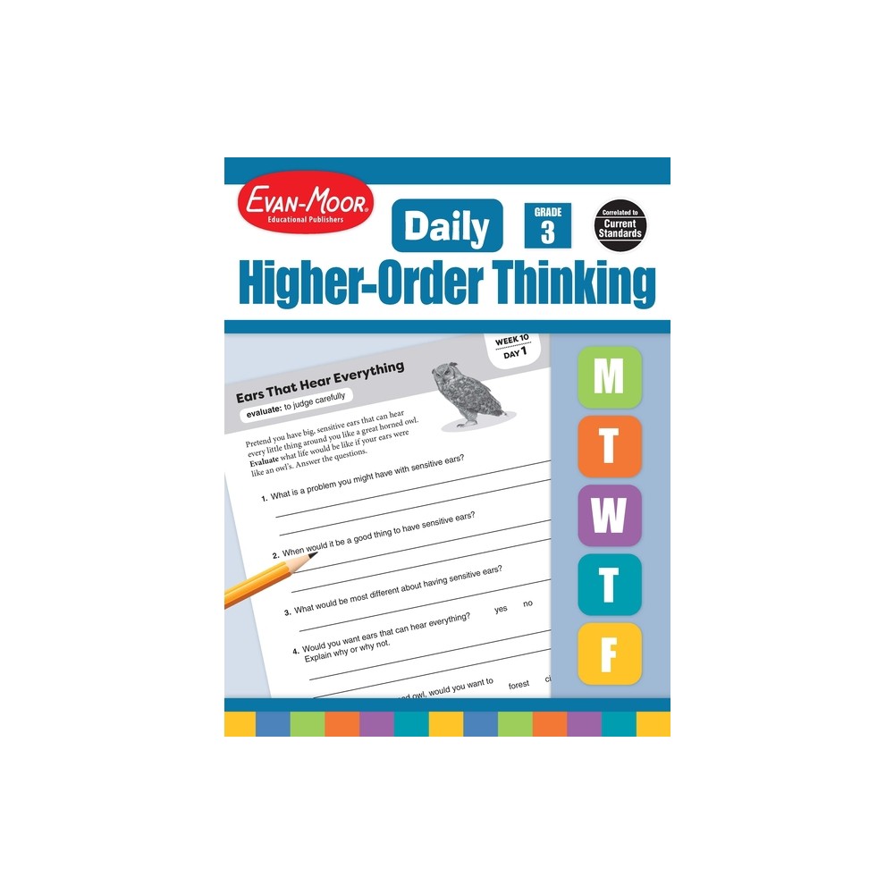 Daily Higher-Order Thinking, Grade 3 Teacher Edition - by Evan-Moor Educational Publishers (Paperback)