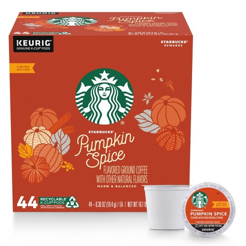 Starbucks Pumpkin Spice Medium Roast Coffee Keurig K Cup Pods 44ct Target