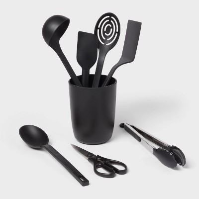 8pc Nylon Kitchen Utensil Set with Holder - Room Essentials™