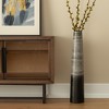 HomeRoots 39" Black And Gray Ombre Tapered Ceramic Floor Vase - 2 of 4