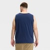 Men's Standard Fit USA Crewneck Tank Top - Goodfellow & Co™ Navy Blue - 2 of 3