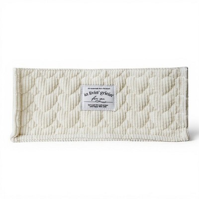 Anna-Kaci Rectangular Quilted Storage Box with Soft Sides and Label Accent 4.7x11x6.3in