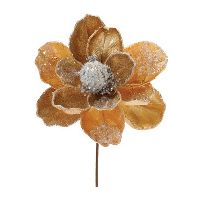 Melrose Beaded Magnolia Stem (Set of 2)