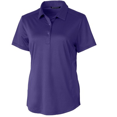 Cutter & Buck Prospect Textured Stretch Womens Short Sleeve Polo Shirt ...