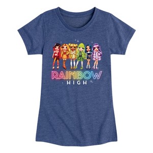 Girls' - Rainbow High - Character Group Fitted Short Sleeve Graphic T-Shirt - 1 of 4