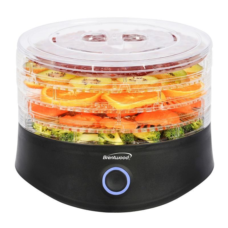 Brentwood 5 Tray Food Dehydrator in Black with Auto Shut Off, 1 of 8
