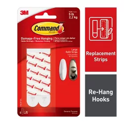 Command 6 Strips Large Sized Refill Strips Tape White