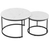 CAVINAS Nesting Coffee Table, Marble Coffee Table Round, Metal Frame End Tables Living Room Set of 2 for Office - 4 of 4