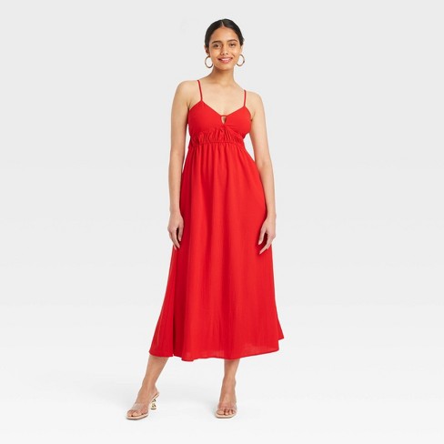 Women s Best Ever Maxi A line Dress A New Day Red S Target