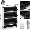 GustoWave Shoe Storage Cabinet, Entryway Shoe Cabinet with 3 Flip Drawers, Freestanding Wooden Shoes Storage Organizer, Narrow Shoe Organizer Cabinet - 2 of 4