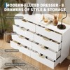 8 Drawer Dresser for Bedroom, Fluted Wooden Storage Chest with Metal Handles, Modern Clothes Organizer & TV Stand for Living Room - 4 of 4