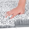 Unique Bargains Chenille Non-Slip Soft Plush Shaggy Striped Extra Thick and Absorbent Bath Rug - image 3 of 4