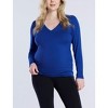 Women's V-Neck Side-Ruched Maternity Long Sleeve Tee | Motherhood Maternity - 3 of 4