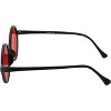 Oversized Round Sunglasses Hippie Color Lens Retro Circle Glasses Men and Women (Red) - 4 of 4
