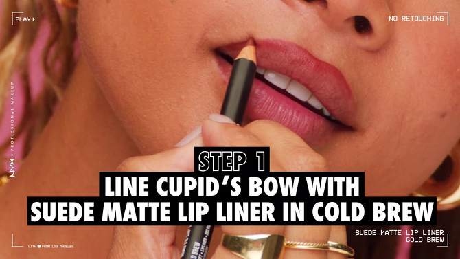 NYX Professional Makeup Suede Matte Velvet Smooth Lip Liner - Vegan Formula - 0.035oz, 2 of 11, play video