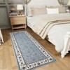 2x6FT Modern Washable Area Rug for Living Room, Floral Printed Floor Rug with Non Slip Backing, Low Pile Stain Resistant Indoor Carpet for Dorm - 4 of 4