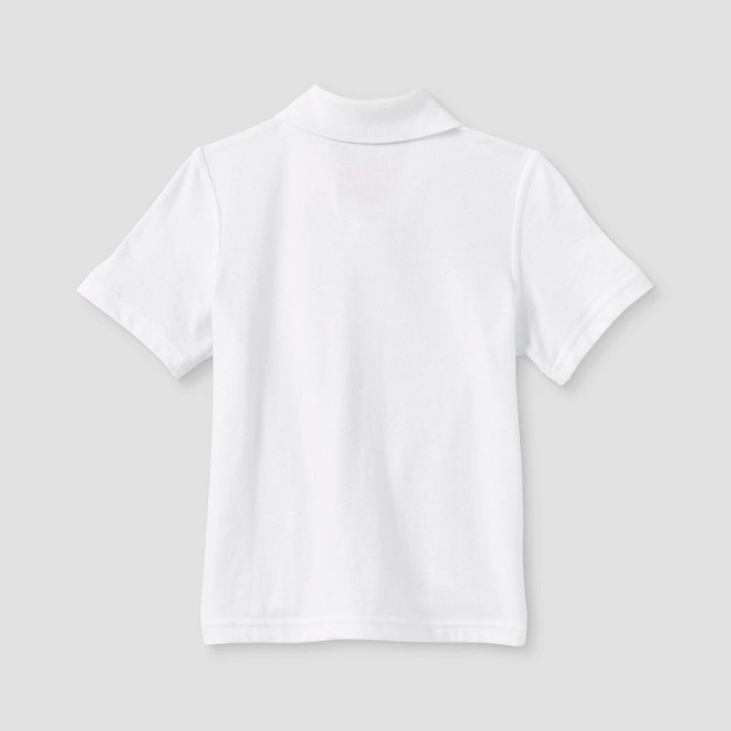 Toddler Boys' Adaptive Short Sleeve Polo Shirt - Cat & Jack™ White, 2 of 4