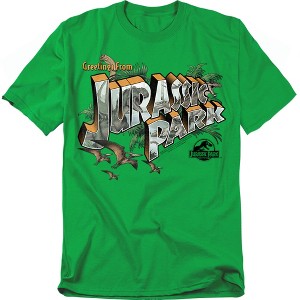 Jurassic Park Greetings From Jp Adult T-Shirt - 1 of 4