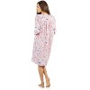 Casual Nights Women's Long Sleeve Floral Embroidered/Pintucked Night-Gown - 3 of 4