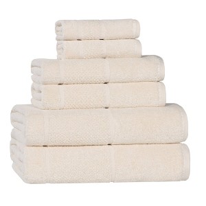 Smart Twist Viscose Cotton Blend Medium Weight Solid Thick Border Towel Set by Blue Nile Mills - 1 of 4