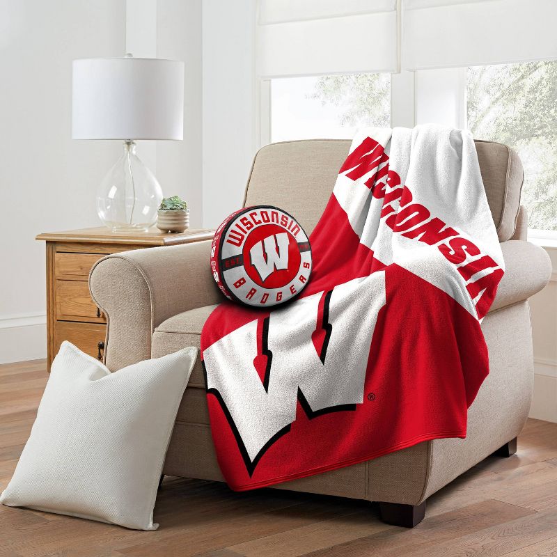 15&#34; NCAA Wisconsin Badgers Cloud Pillow, 3 of 4