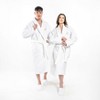 Linum Home Textiles 100% Turkish Cotton Personalized Unisex Anovia Velour Bathrobe - Gold Linum Font - 2 of 4