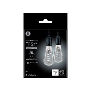 GE Household Lighting 2pk ST19 Vintage Small 25W Smoke Light Bulb - 1 of 4