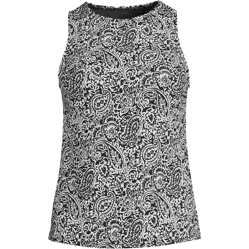 Lands' End Women's High Neck UPF 50 Modest Tankini Top Swimsuit, 3 of 5