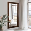 PexFix 31 in. W x 71 in. H Full-Length Rectangular Solid Wood Framed Wall Mirror in Walnut - 3 of 4