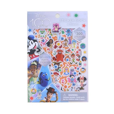 Disney 100th Anniversary Sticker Book | 4 Sheets | Over 300 Stickers