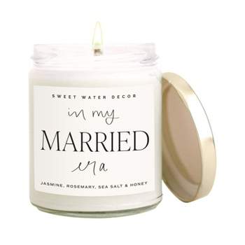 Sweet Water Decor In My Married Era 9oz Clear Jar Candle with Gold Lid