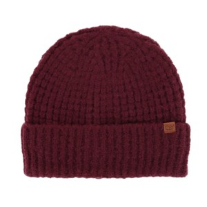 David & Young Women's Waffle Knit Winter Beanie with Cuff - 1 of 4