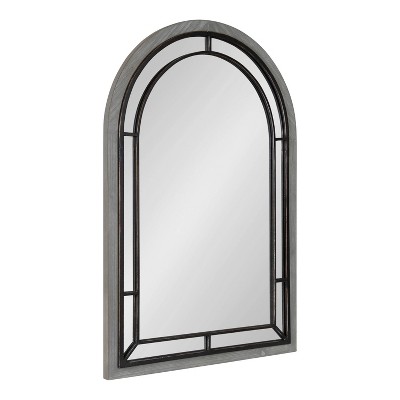 24" x 36" Audubon Arch Wall Mirror Gray - Kate & Laurel All Things Decor