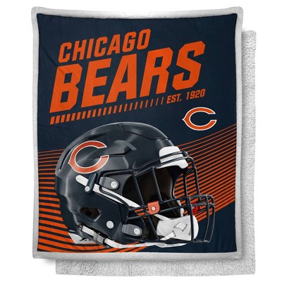 NFL Chicago Bears New School Mink Sherpa Throw Blanket